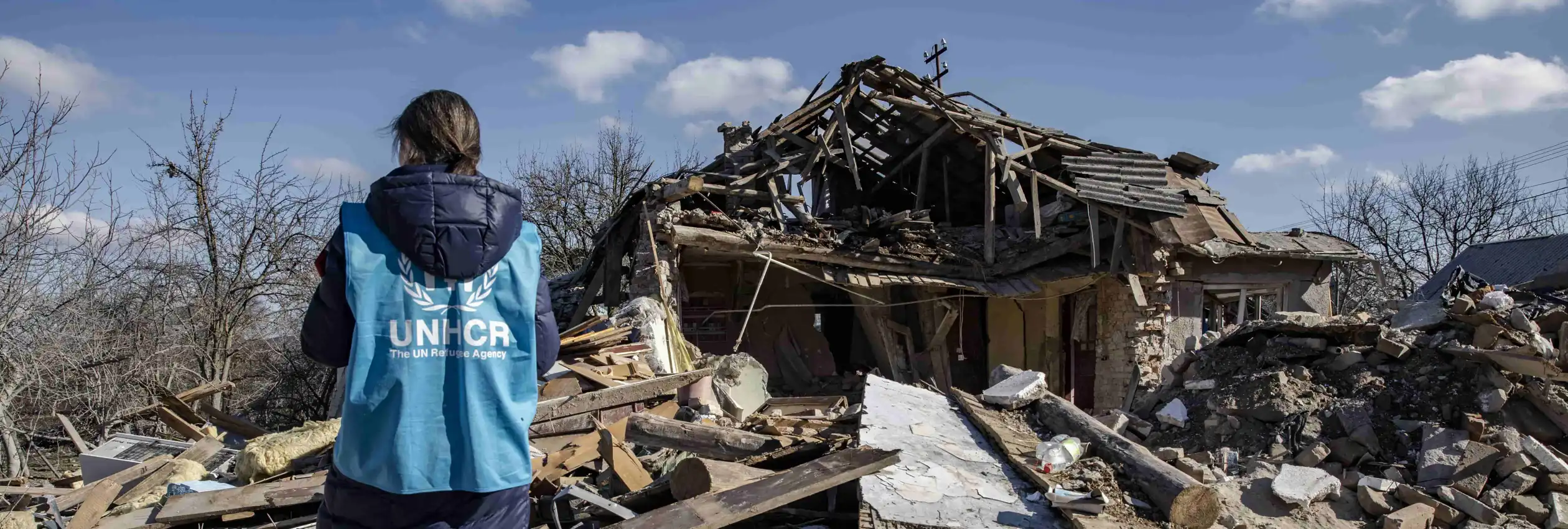 Ukraine. Site of a missile strike